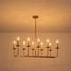 preview thumbnail 19 of 26, Farmhouse 10-Light Candle Iron Kitchen Island Linear Chandelier