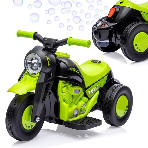 slide 2 of 28, Kids Motorcycle with Bubble Function Green