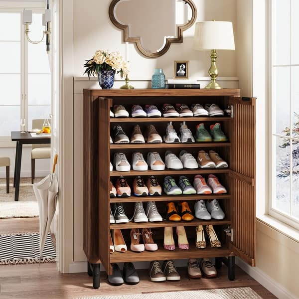 Large Modern Shoe Storage Cabinet with Adjustable Shelves - On Sale - Bed  Bath & Beyond - 39829862