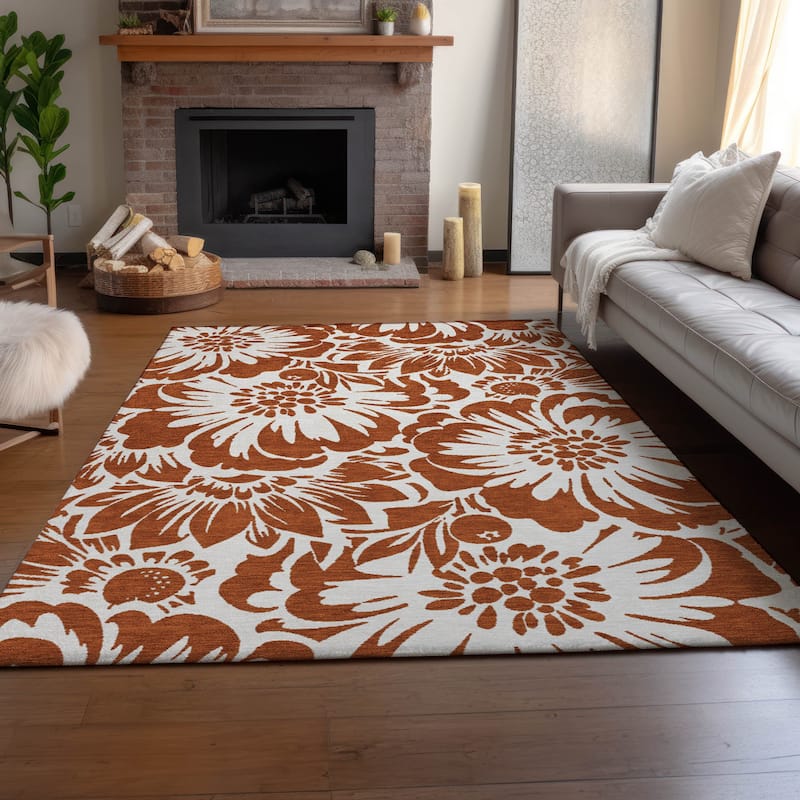 Premium Washable Super Soft Modern Floral Mayfield Rug