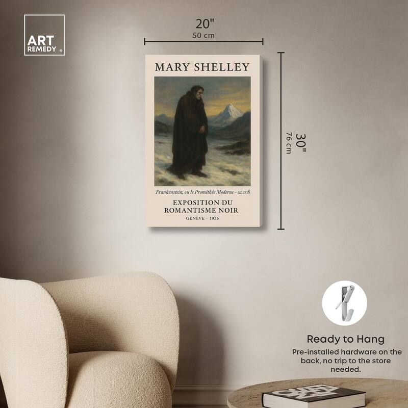 Mary Shelley Canvas by Art Remedy, Gallery Wrapped