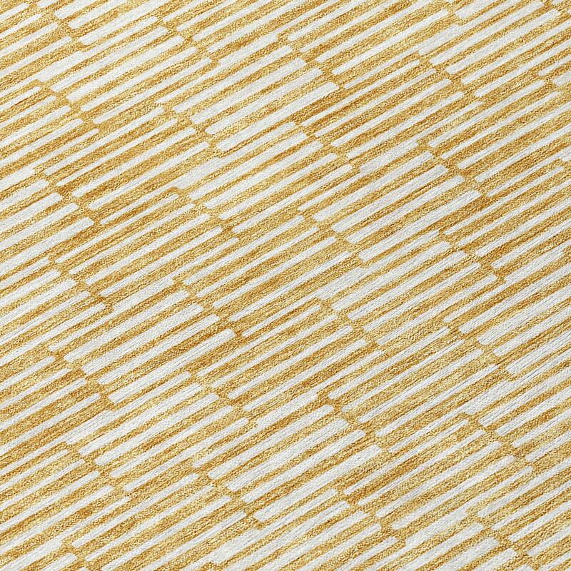 Machine Washable Indoor/ Outdoor Chantille Stripe Blocks Rug
