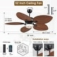 preview thumbnail 29 of 64, 44"/52" Palm Leaf Tropical Ceiling Fan with Light and Remote,Indoor and Outdoor Ceiling Fan,Waterproof