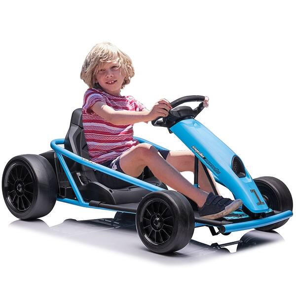 slide 2 of 25, 24V Go Kart for Kids Blue
