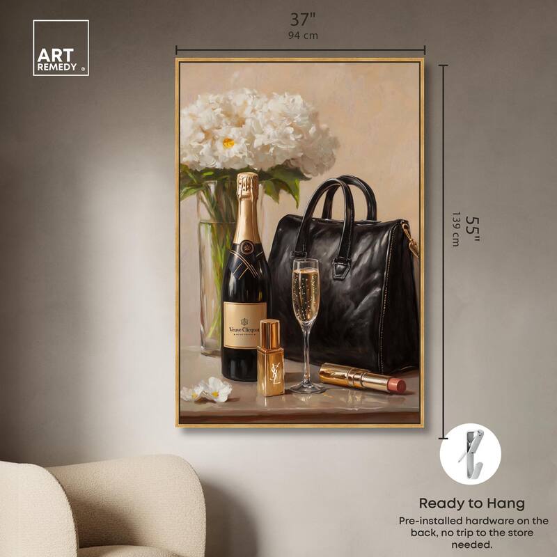 Cheers to Lovely Glam Canvas by Art Remedy