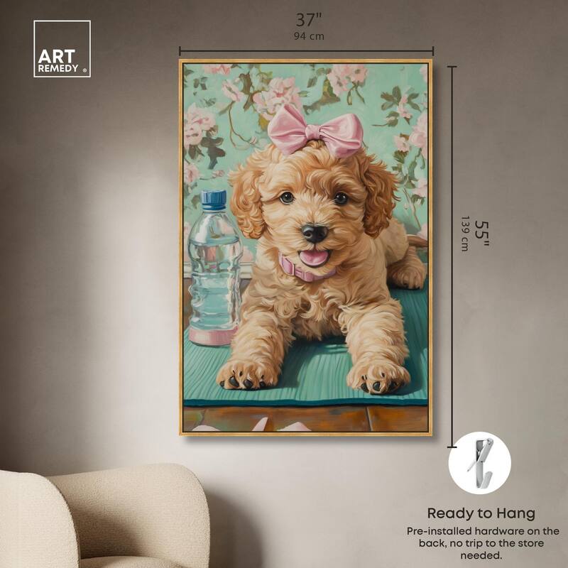 Goldendoodle Dainty Yoga Canvas by Art Remedy
