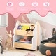 preview thumbnail 9 of 8, Costway Kids Wooden Bookshelf w/ Wheels 2-Tier Toy Storage Shelf - See Details