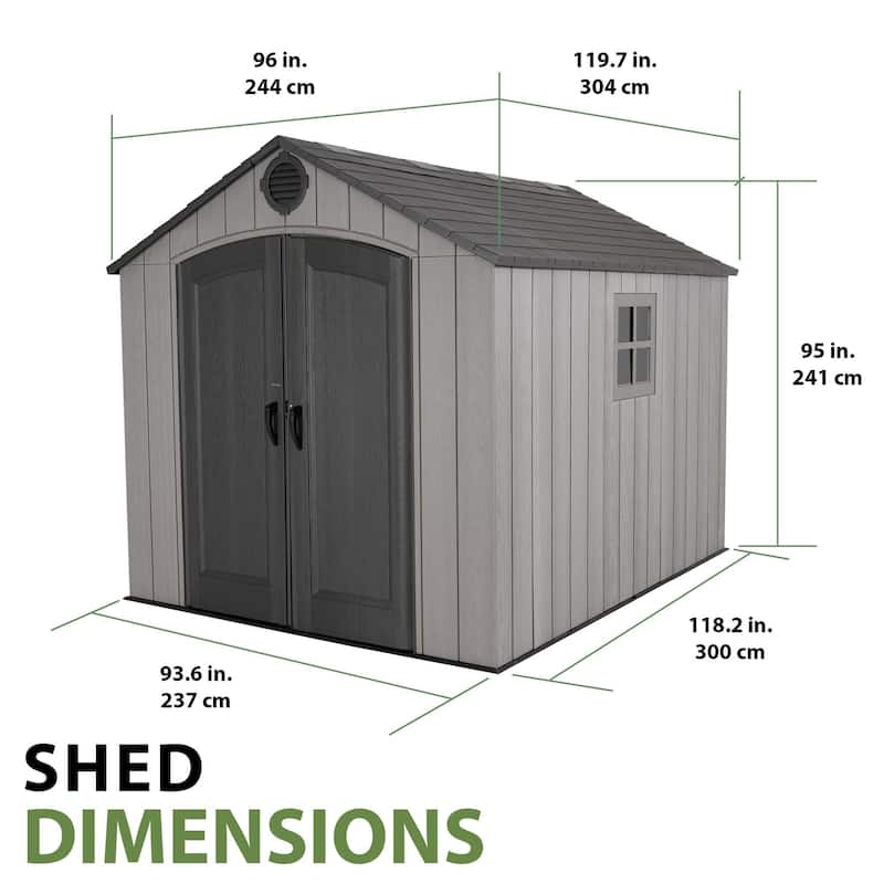 Lifetime 8 Ft. x 10 Ft. Outdoor Storage Shed