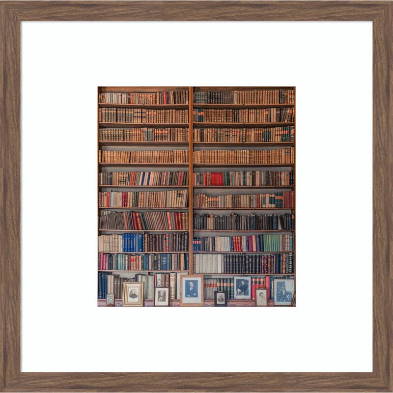 My library by Miroslaw Prybinski Wood Framed Wall Art Print
