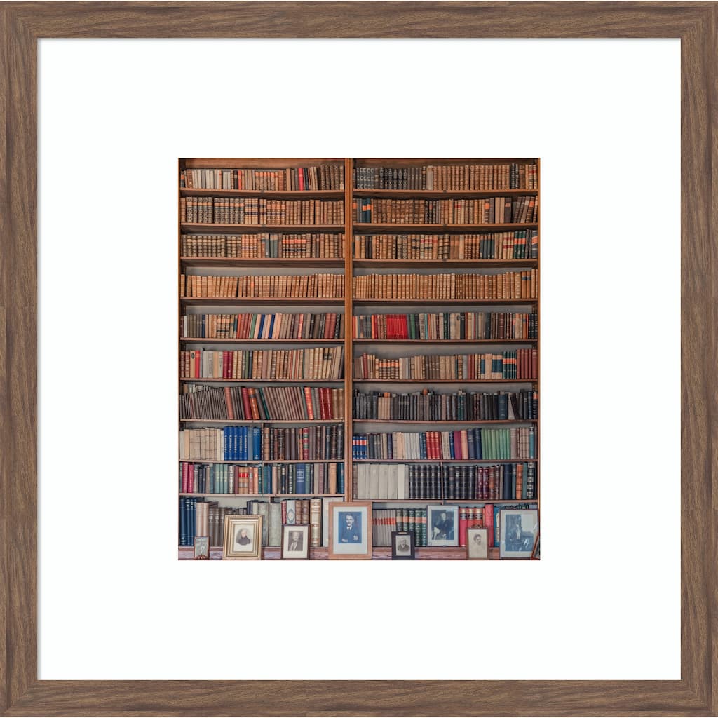 My library by Miroslaw Prybinski Wood Framed Wall Art Print