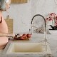 preview thumbnail 23 of 59, Karran Top Mount 25 in. Single Bowl Quartz Kitchen Sink Kit