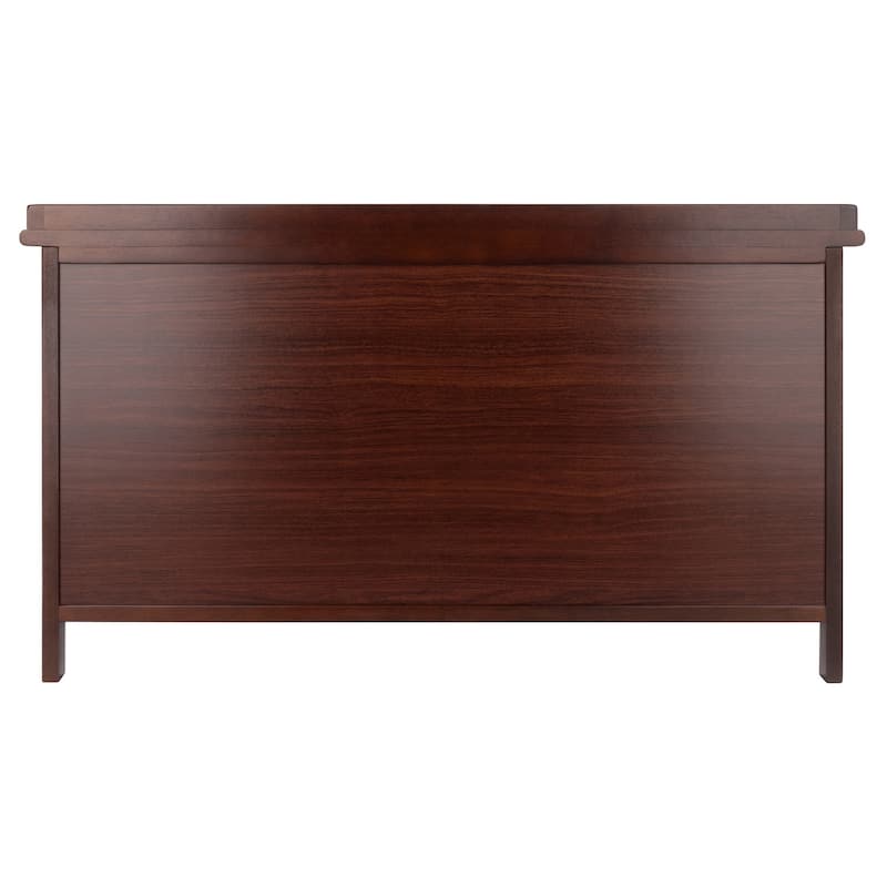 Adriana 4-Pc Storage Bench with 3 Foldable Woven Baskets, Walnut - 38.27 x 14.17 x 21.85 inches