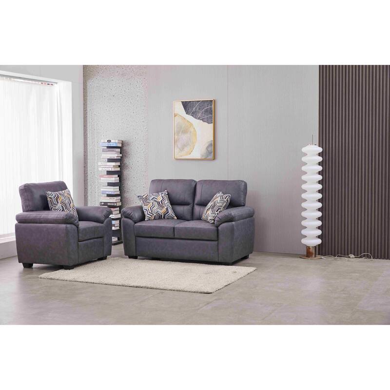 Faux Leather Living Room Set