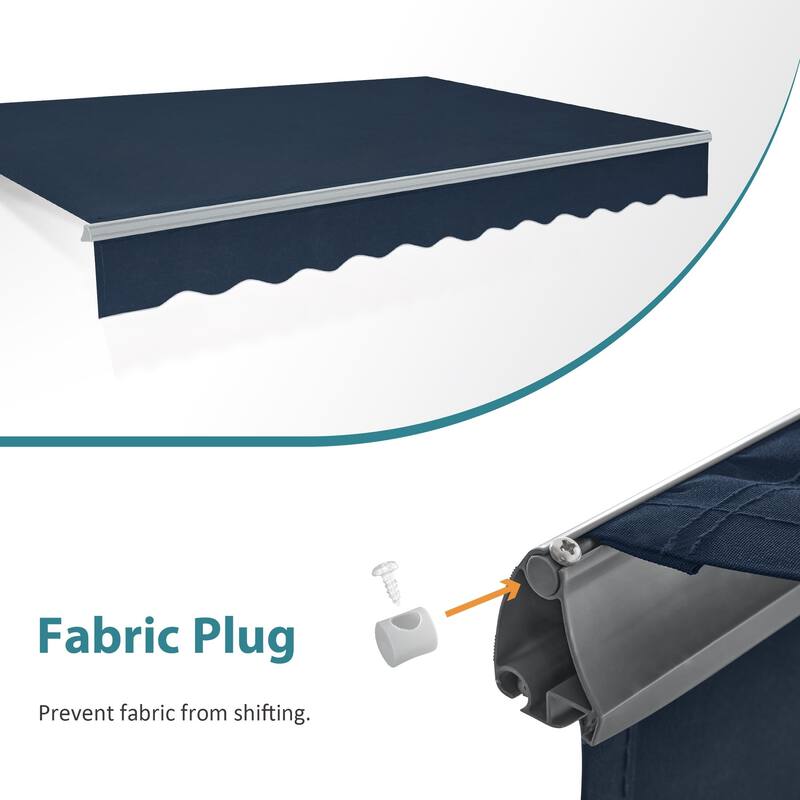 MCombo Patio Awning 12x8 Feet Sunshade Canopy for Manual Retractable Awnings, 4664