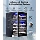 preview thumbnail 6 of 11, Luchar Wine Fridge 24 Inch, 46 Bottles Wine Fridge Cooler with Temperature Memory & Touchscreen Design