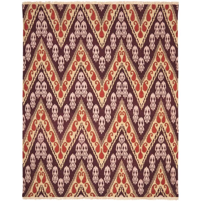 SAFAVIEH Couture Hand-knotted Larue Modern Wool Rug - 8' x 10' - Amethyst