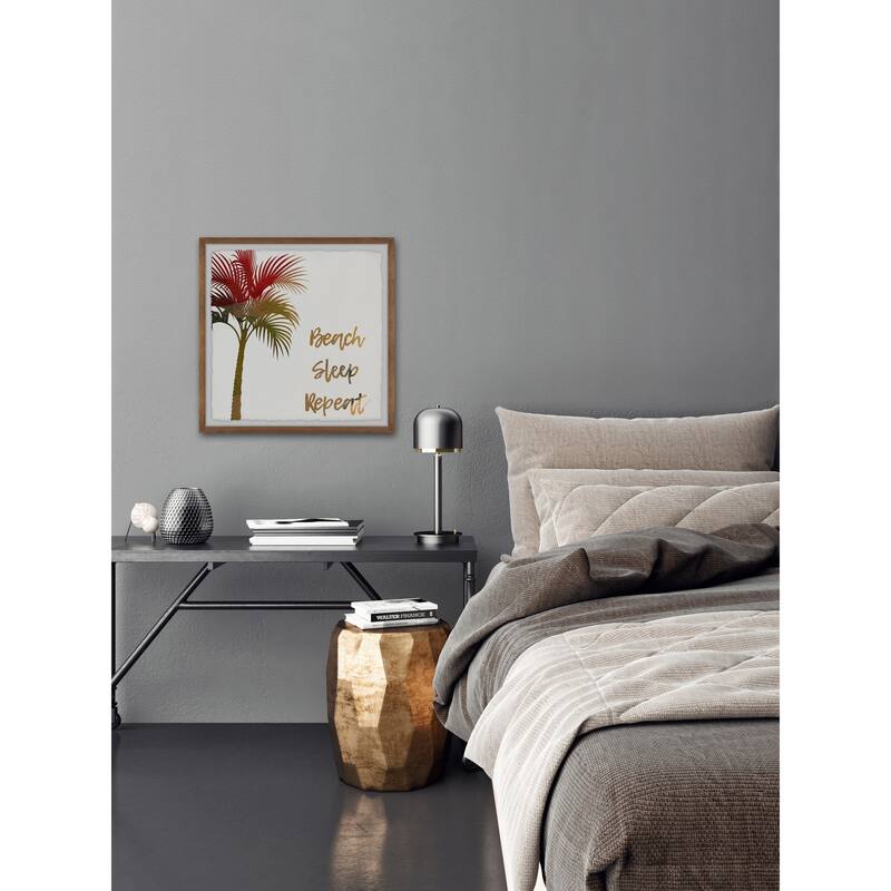 Beach Sleep Repeat II Framed Wall Art, Coastal Serenity - Tranquil Ocean-Inspired Wall Décor