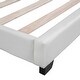 preview thumbnail 3 of 13, Upholstered Leather Twin Size Platform Bed with Rabbit Headboard
