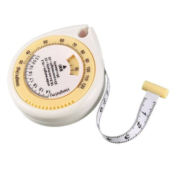 BMI Calculator 1.5m Body Tape Measure White and Yellow - White & Yellow -  1.5m / 6 Inch - Bed Bath & Beyond - 36915580