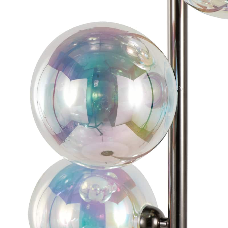 Porch & Den Bea 67" Metal Floor Lamp with Iridescent Sconces