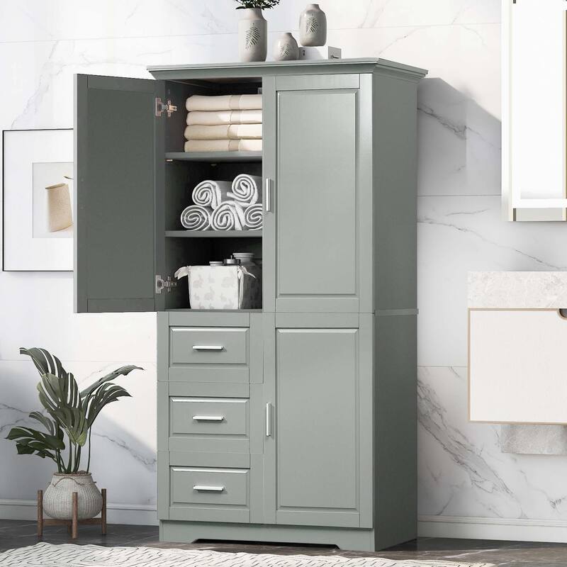 Tall and Wide Storage Cabinet for Bathroom/Office