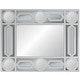 preview thumbnail 1 of 3, 29.5" White Framed Geometric Openwork Rectangular Wall Mirror