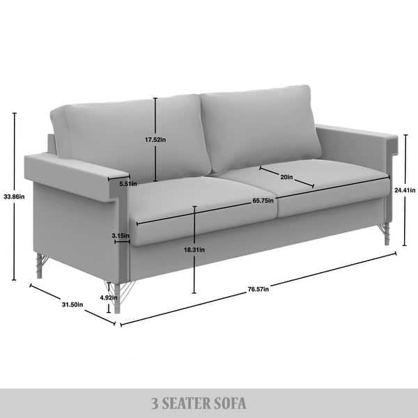 CraftPorch Luxurious Velvet Upholstered Sofa