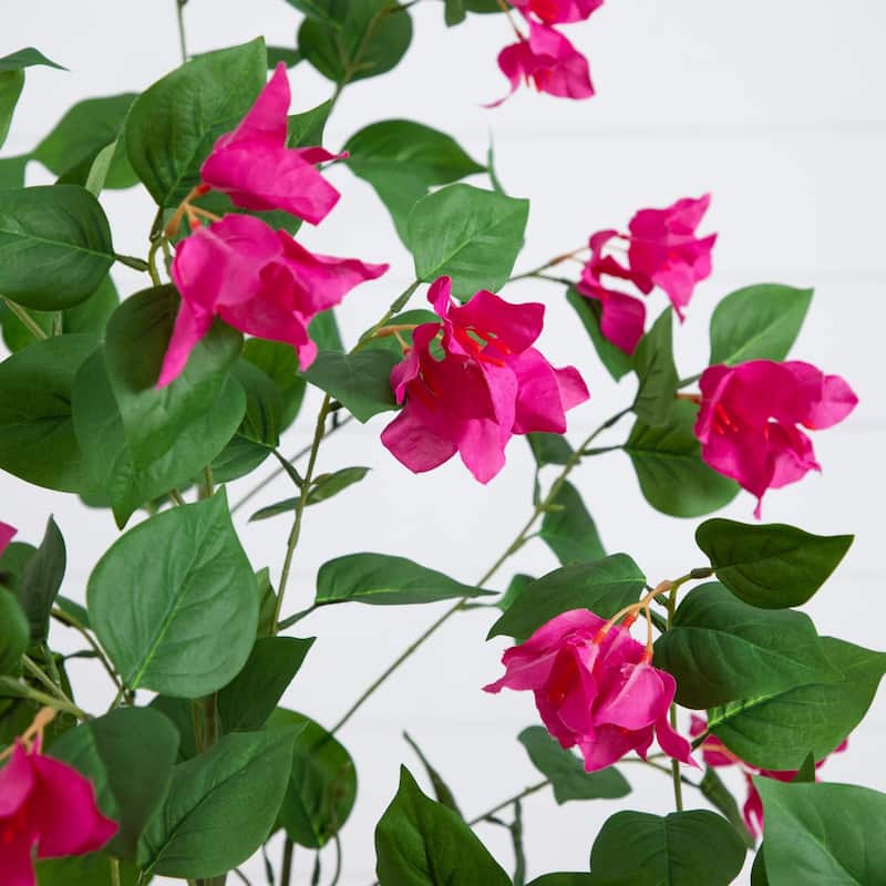 Potted Bougainvillea Floral Artificial Tree - 6' - Unlit