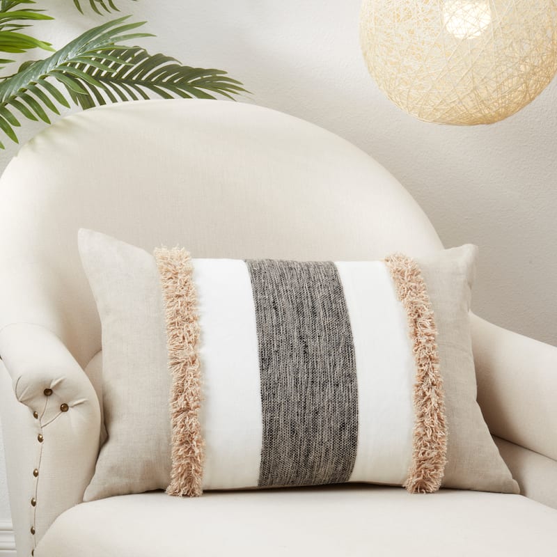 Bands of Comfort Throw Pillow