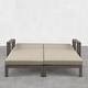 preview thumbnail 21 of 62, Benton Modern Aluminum Lounge Outdoor Double Chaise with Cushion - N/A