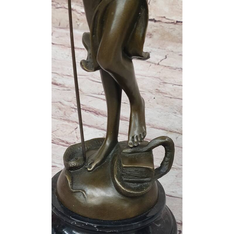 Bronze Blind Lady Of Justice Scales Law Lawyer Attorney Office Statue Sculpture