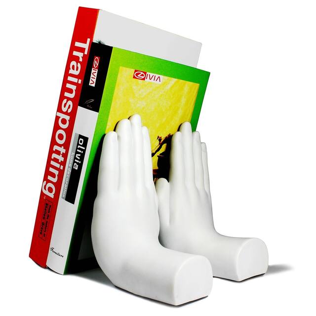 Danya B. "Hands" Bookend Set of 2 - White