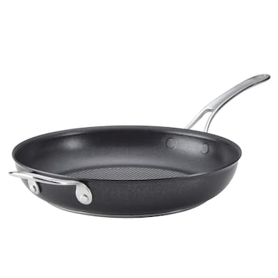 Anolon X Hybrid Nonstick Induction Frying Pan With Helper Handle, 12-Inch, Charcoal Gray