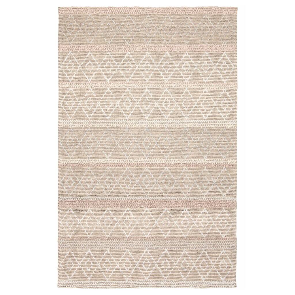 ECARPETGALLERY Braid weave Sienna Taupe Wool Rug - 5'1 x 7'11
