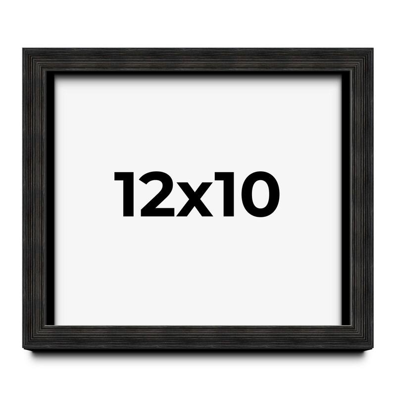 12x10 Shadow Box Frame Black 1.125 inches Deep Real Wood Rustic Shadowbox