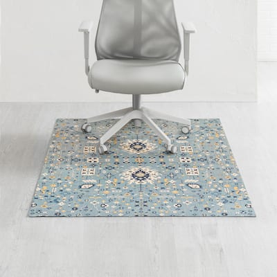 Jani 40"x54" Rug'd Chair Mat-Rug Style Office Chairmat for Carpet & Hard Floors| 0.5" Thick |Non-Slip, Foldable Desk Chair Mat