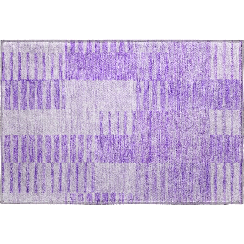 Premium Washable Super Soft Stripe Geo Mayfield Rug