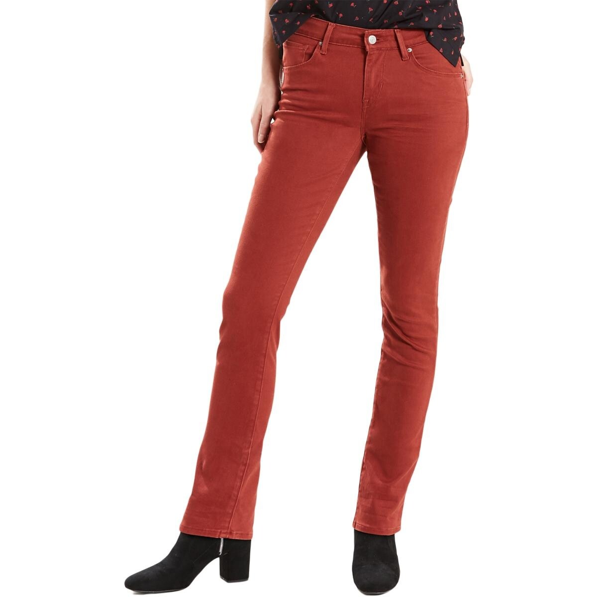 red levi skinny jeans