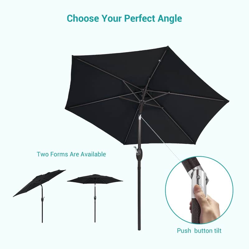 Bonosuki 7.5-foot Waterproof Sunshade Canopy Patio Umbrella