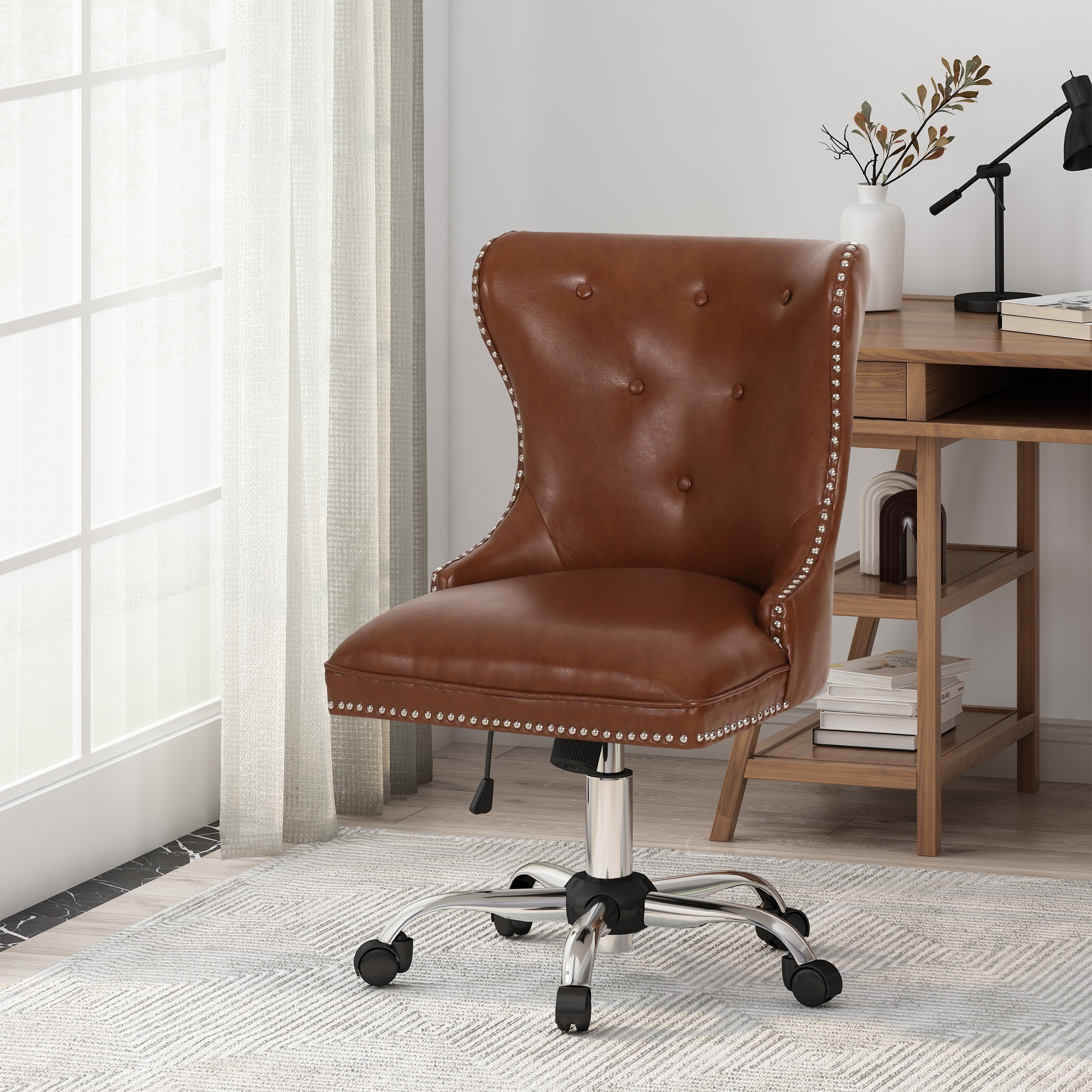 Bedell Tufted Swivel Office Chair by Christopher Knight Home On