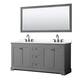 Option Dark Gray, Black Trim, White Quartz Top