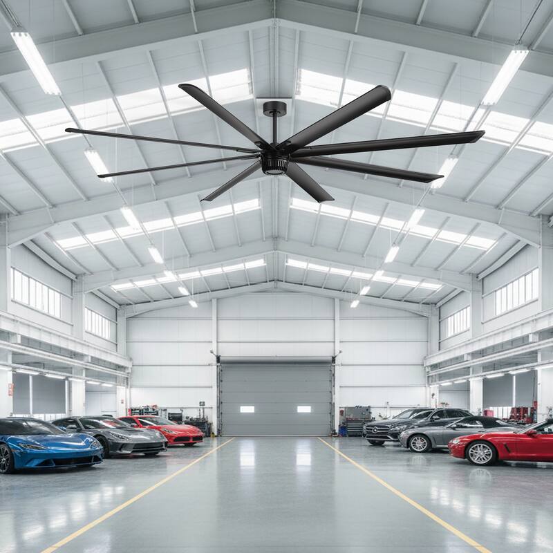 72"/84"/96"/100"/120" Extra Larger HVLS Commercial Ceiling Fan with Remote and Aluminum Blades