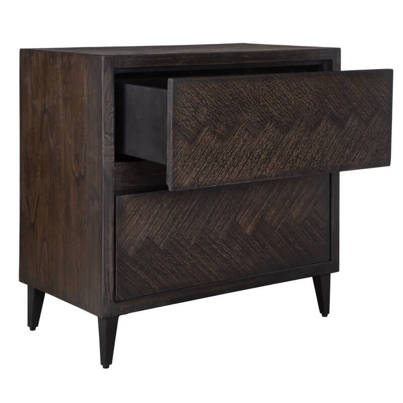 Herringbone Storage Accent Chest - 30" - Brown