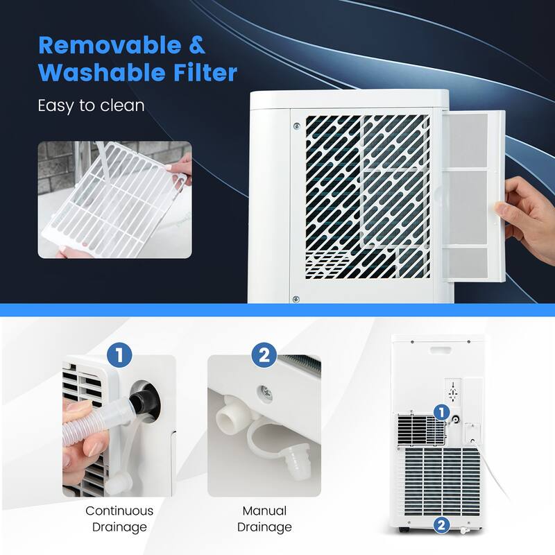 3-in-1 Portable Air Conditioner 5000 BTU (8000 BTU ASHRAE) AC Unit