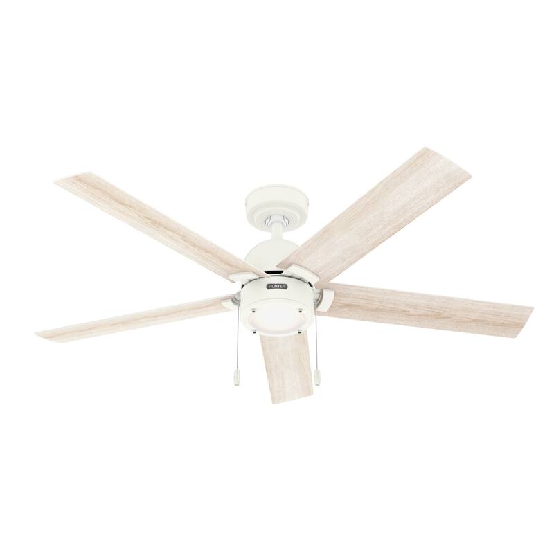 Hunter Erling Ceiling Fan with LED Light Kit and Pull Chain - Modern Rustic, Transitional