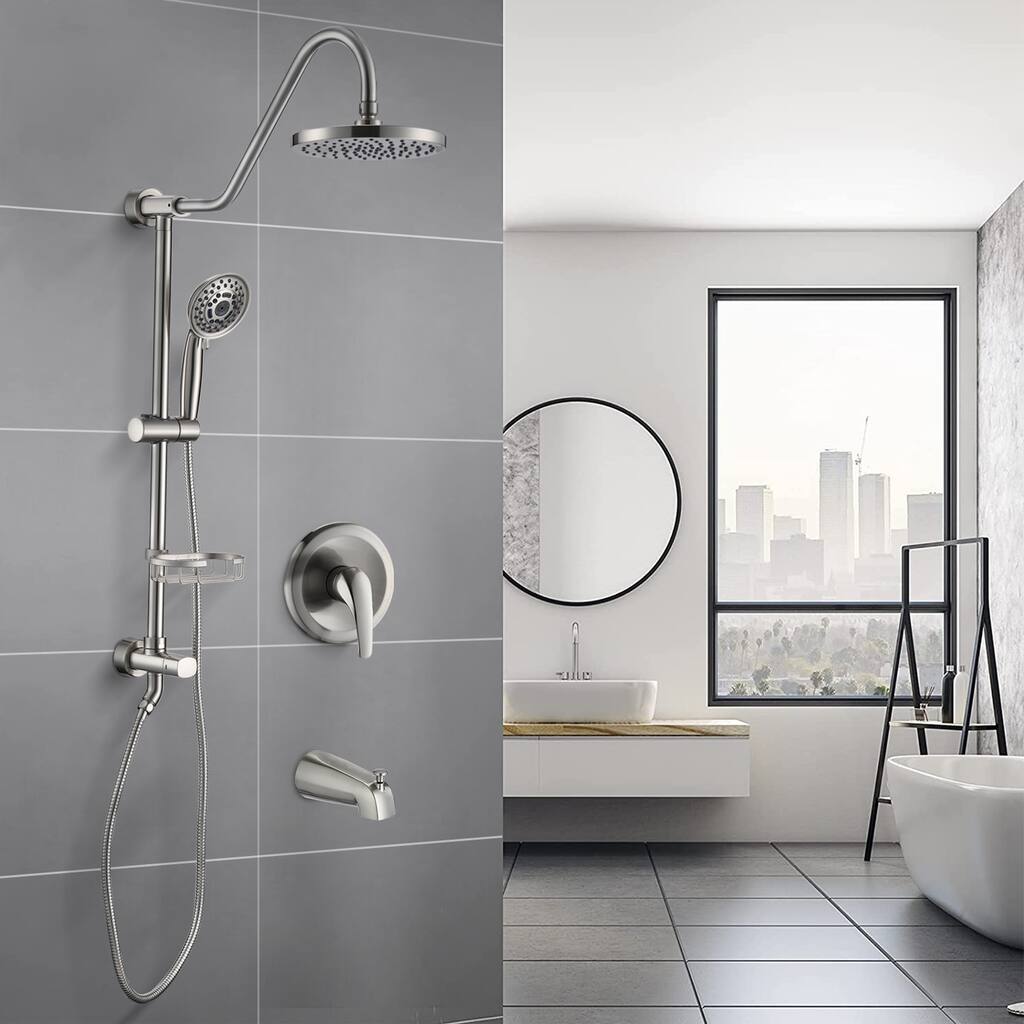 YASINU 8" Rain Showerhead and Multi-function Shower System includes Tub Filler