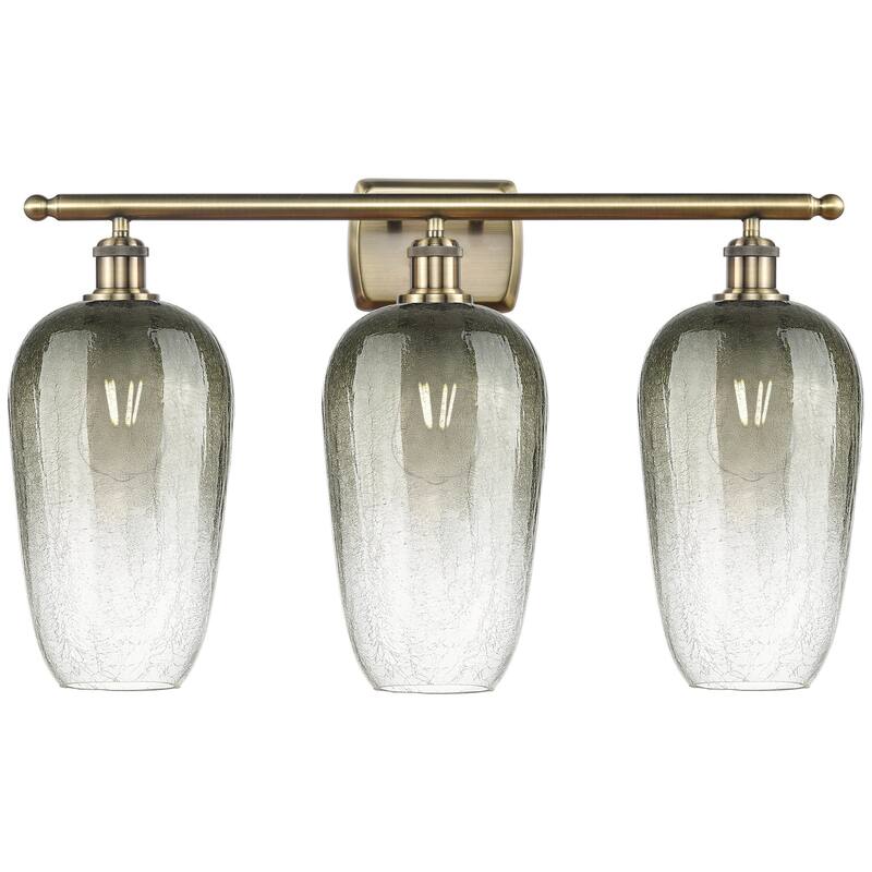 Innovations Lighting 516-3W-16-27 Brookhaven Flute Vanity Brookhaven - Antique Brass / Slate