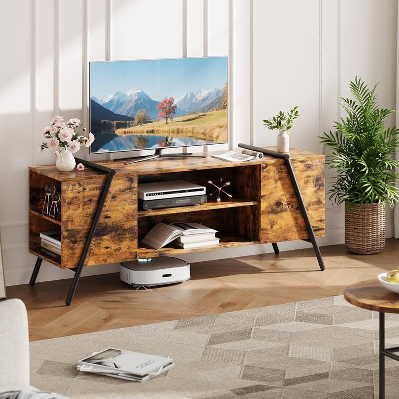 55 Inch TV Stand Modern Entertainment Center for Living Room, Bedroom, Office - N/A