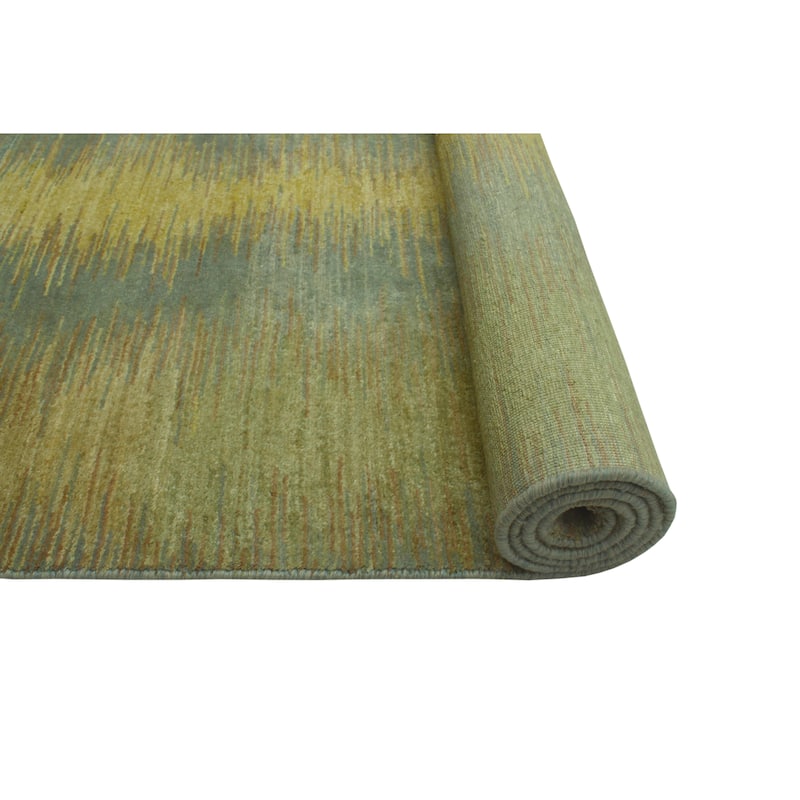 Kazak Bret Grey/Gold Rug - 5'10" x 8'10"