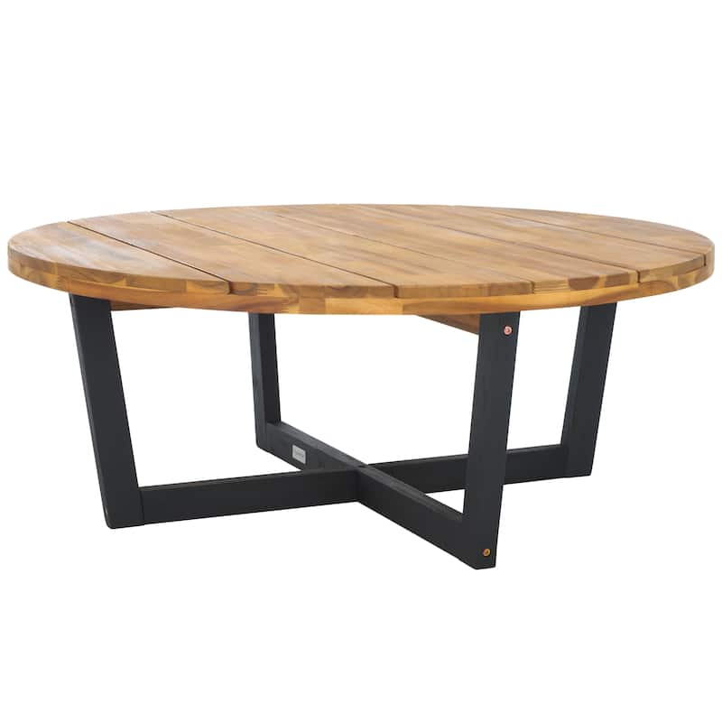 SAFAVIEH Yareli 4-Leg Round Outdoor Coffee Table - 39Wx39Dx15H